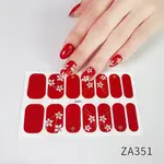 Flower Pattern Resin Nail Wraps Sticker