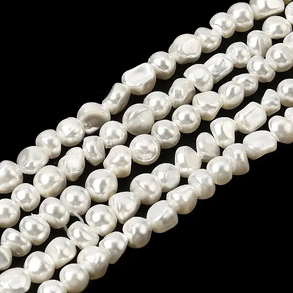 Electroplated Shell Pearl Beads Strands