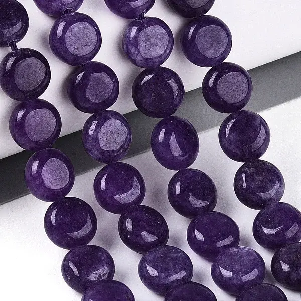 Dyed Natural White Jade Beads Strands