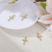 4Pcs Brass Micro Pave Cubic Zirconia Pendants