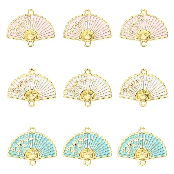 15Pcs 3 Colors Alloy Enamel Links Connectors