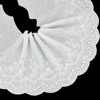 5 Yards Flat Cotton Embroidery Flower Ribbon