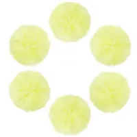 12Pcs Handmade Faux Rabbit Fur Pom Pom Ball Covered Pendants