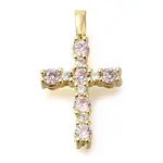 Brass Pave Clear Cubic Zirconia Pendants