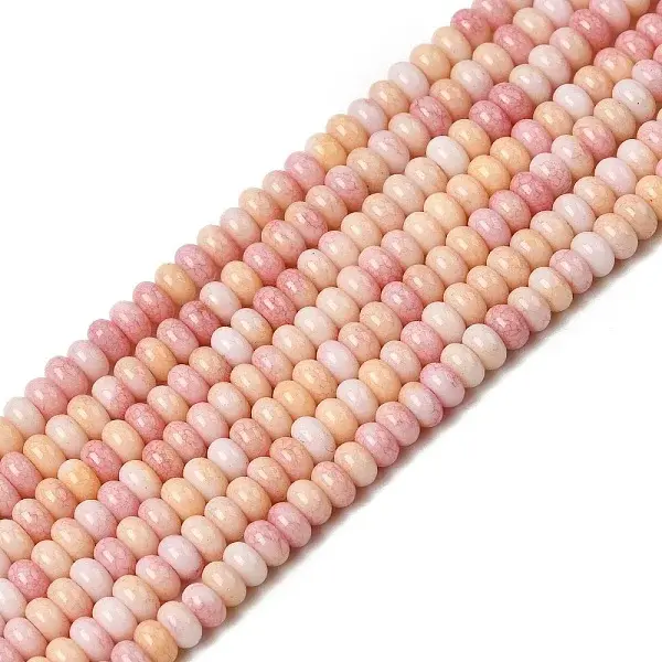 Cracked Opaque Glass Beads Strand