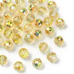 20Pcs Transparent Electroplate Glass Beads