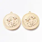 Brass Micro Pave Clear Cubic Zirconia Pendants