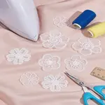 8Pcs 4 Styles Organza Embroidered Cloth Sew on Patches