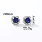 Elegant Zircon Square Stud Earrings for Women