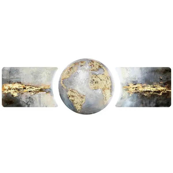 Monee OLEJOMALBA, abstraktní, struktury, mapa světa,