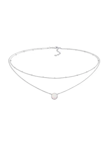 ELLI Retiazka 'Layer'  strieborná