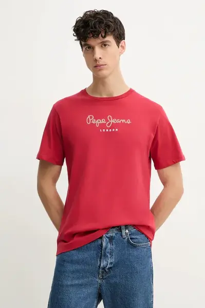 Bavlněné tričko Pepe Jeans Eggo oranžová barva, s potiskem, PM508208