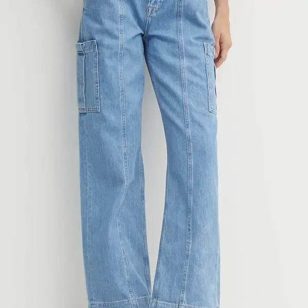 Džíny Pepe Jeans LOOSE ST JEANS HW WORKER dámské, high waist, PL204715
