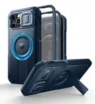 Dexnor MagSafe 360 Kickstand Camprotector obal iPhone 12 / 12 Pro, modrý