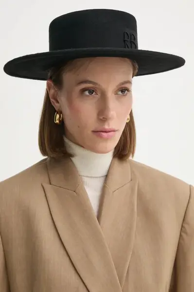 Klobouk Ruslan Baginskiy černá barva, CNT033-F