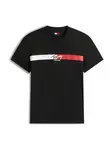Tommy Jeans Tričko  červená / čierna / biela
