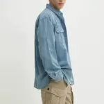 Džínová košile Levi's pánská, modrá barva, relaxed, s klasickým límcem