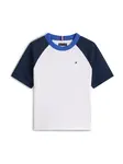 TOMMY HILFIGER Tričko  modrá / tmavomodrá / biela
