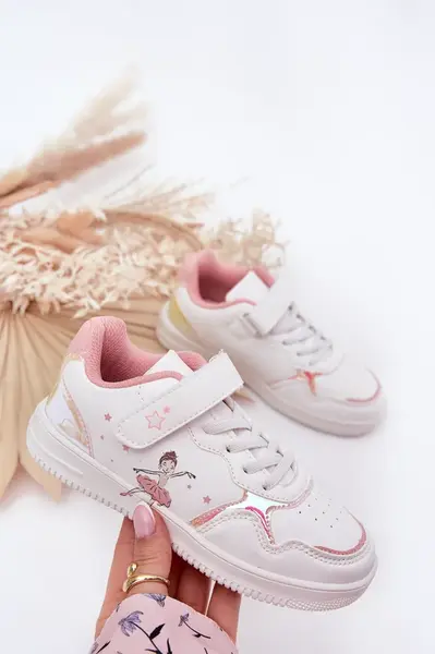 EVENTO Dívčí Sportovní Boty Baletka Bílé Ulinasse