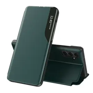 Eco Leather View Case, Samsung Galaxy S25 Plus, zelené