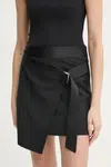 Vlněná sukně Filippa K černá barva, mini, 31339