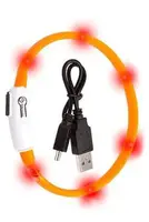 Obojek USB Visio Light 35cm oranžový Karlie