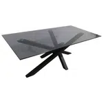 Xora KONFERENČNÍ STOLEK, šedá, černá, kov, sklo, 120/60/45 cm