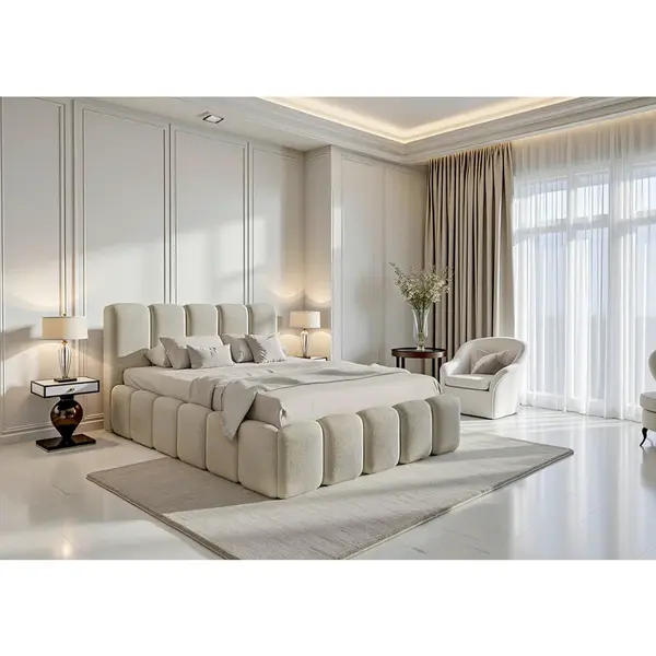 Livetastic ČALOUNĚNÁ POSTEL, 160/200 cm, pískové barvy