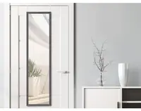 Závěsné zrcadlo na dveře Bea 30x120 cm, černé