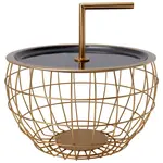 MID.YOU ODKLÁDACÍ STOLEK, černá, barvy zlata