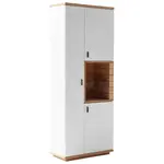 Novel VITRÍNA, divoký dub, bílá, divoký dub, 80/202/37 cm