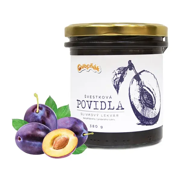 OVOCŇÁK Povidla švestková neslazená 380 g