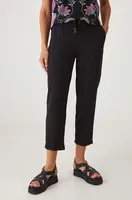 Kalhoty Medicine dámské, černá barva, střih chinos, medium waist