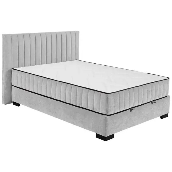 MID.YOU AMERICKÁ POSTEL, 140/200 cm, světle šedá