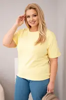 Dámska plus size bavlnená blúzka s krátkym rukávom