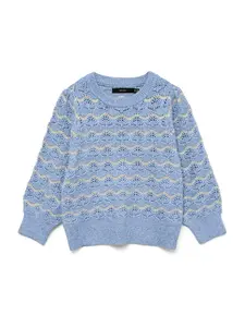 VERO MODA Sveter 'VMLEONOR'  krémová / modrosivá
