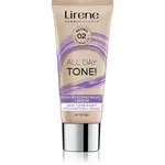 Lirene ALL DAY TONE! hydratační make-up pro zářivý vzhled pleti odstín 02 Natural 30 ml