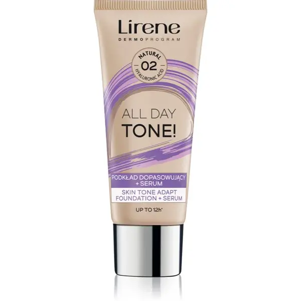 Lirene ALL DAY TONE! hydratační make-up pro zářivý vzhled pleti odstín 02 Natural 30 ml