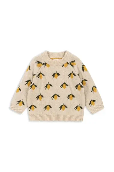 Dětský vlněný svetr Konges Sløjd BELOU LEMON KNIT BLOUSE