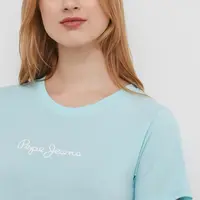 Bavlněné tričko Pepe Jeans LORETTE tyrkysová barva, PL505827