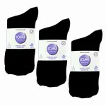 6 párov dámske IOMI Diabetik Bambusové tenké ponožky čierne voľný lem