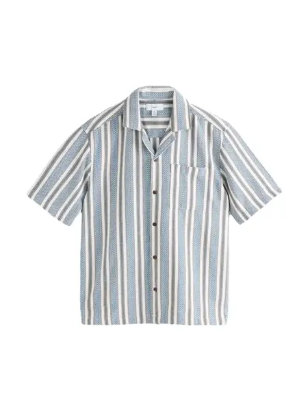 Next Košeľa  modrá / hnedá / biela