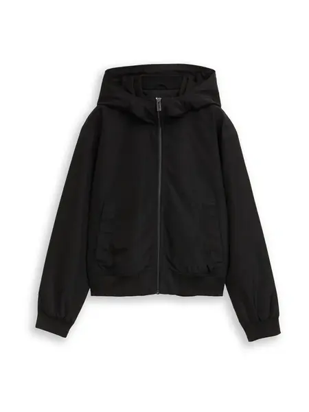 TOM TAILOR DENIM Prechodná bunda  čierna