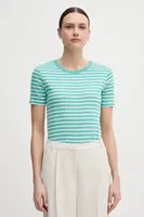 Bavlněné tričko United Colors of Benetton zelená barva, 30YSE16A0