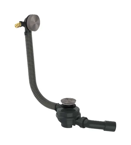 Axor Exafill - Vaňová odtoková a prepadová súprava s napúšťaním, dĺžka 85 cm, kefovaný čierny chróm 42540340