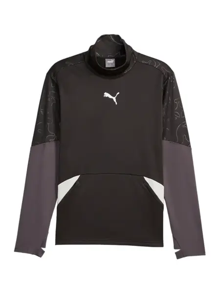 PUMA Funkčné tričko  tmavošedá / čierna / biela