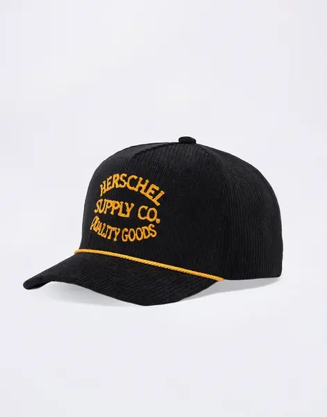 Herschel Supply Whaler Tall Corduroy CS Cap Black