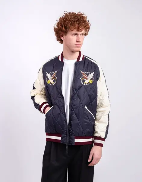 Taion Reversible "Skajan" Down Jacket D.NAVY/OFF×BK/MOCHA M