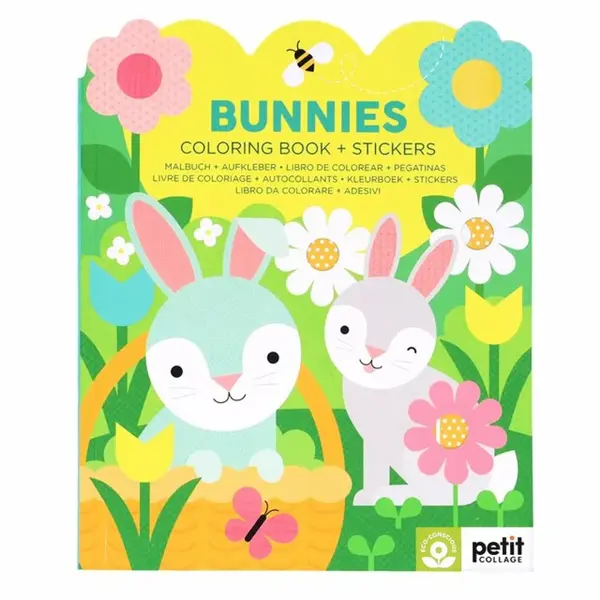 Bunnies Coloring Book + Stickers - Petit Collage