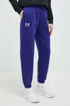 Tepláky Under Armour dámské, tmavomodrá barva, hladké, 1373034
